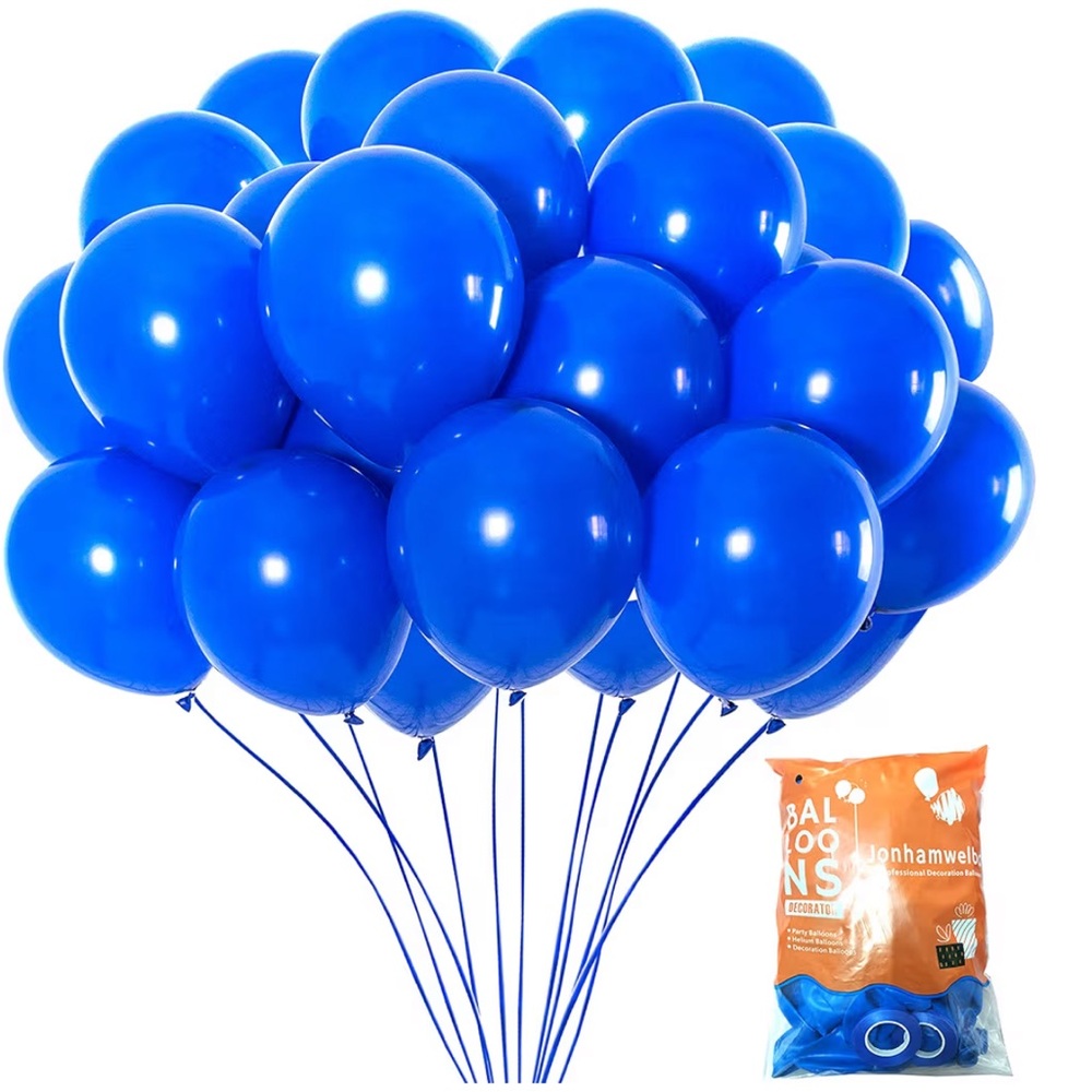 💜Jonhamwelbor Royal Blue Balloons 100 Pack 12 inches